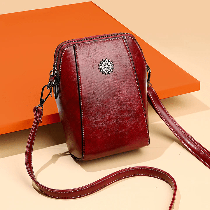 LeatherVibe - Elegant Leather Crossbody Bag