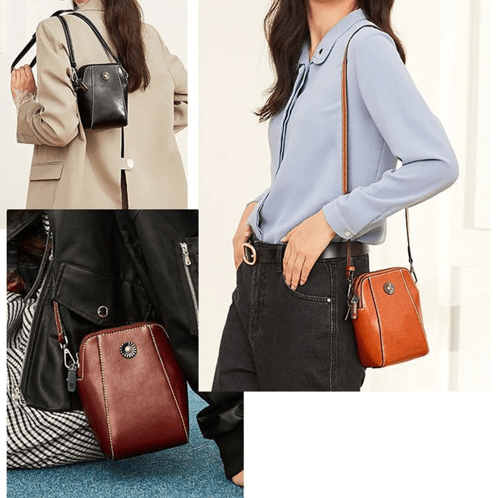 LeatherVibe - Elegant Leather Crossbody Bag