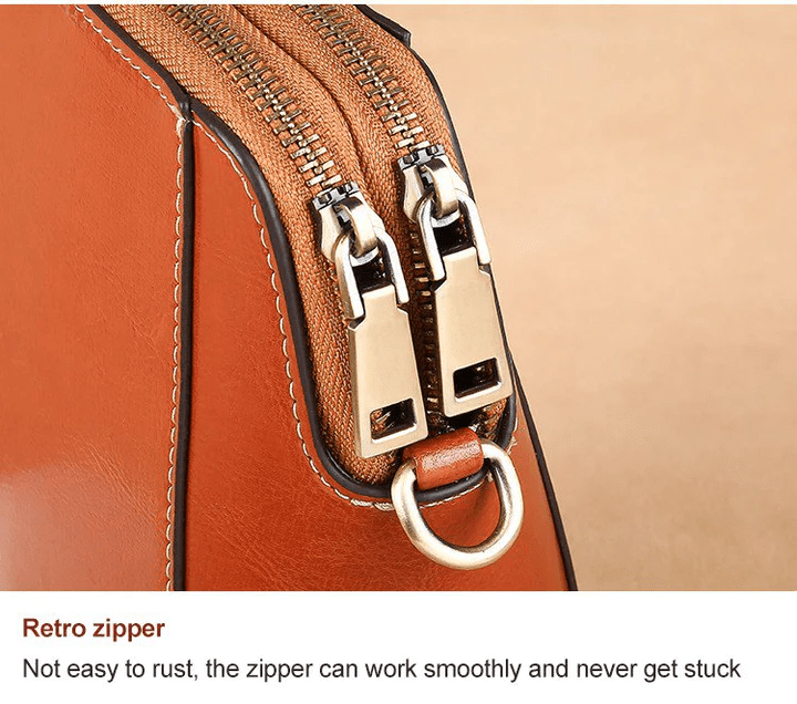 LeatherVibe - Elegant Leather Crossbody Bag