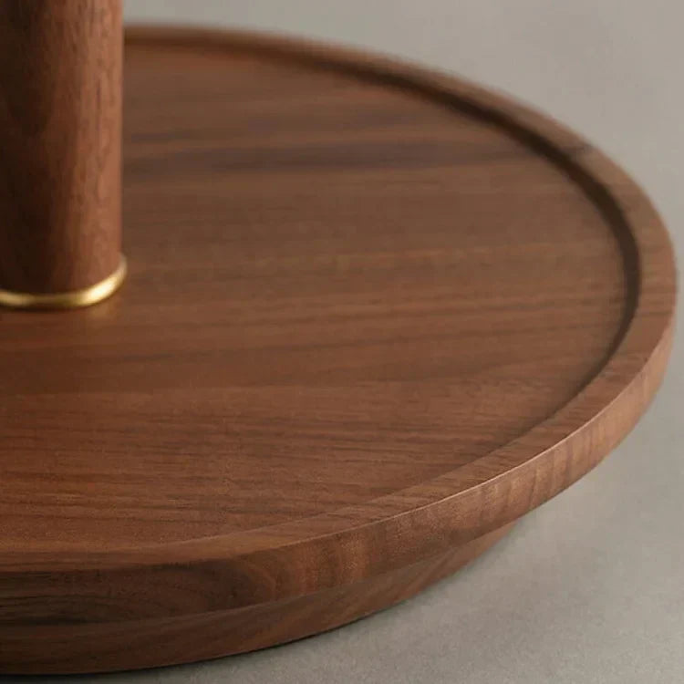 Elegant Vintage Wooden Woodly Table Lamp - Table Lamp with Hemmed Design
