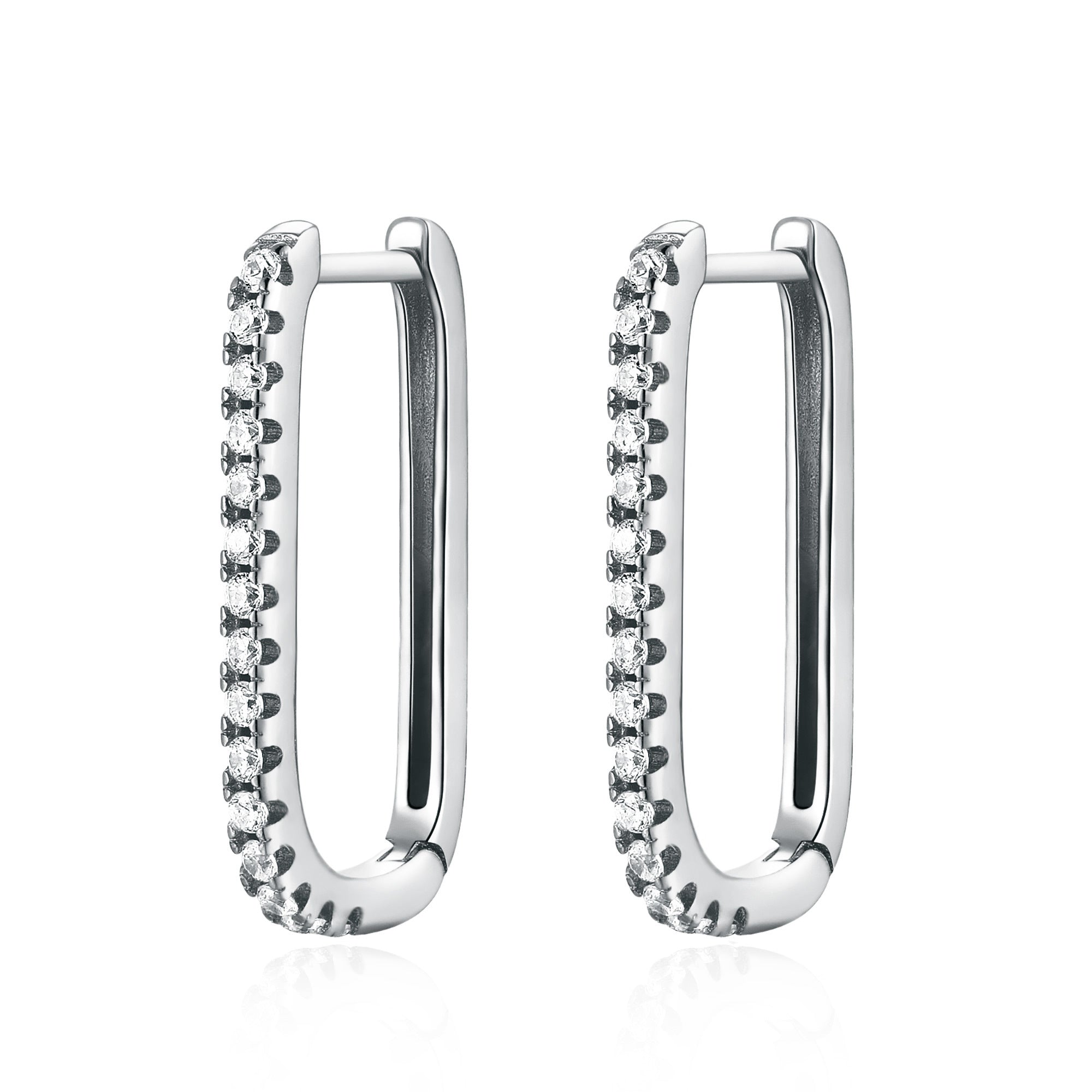 Inez Vertical Zirconia Earrings - Radiant Elegance for Your Style