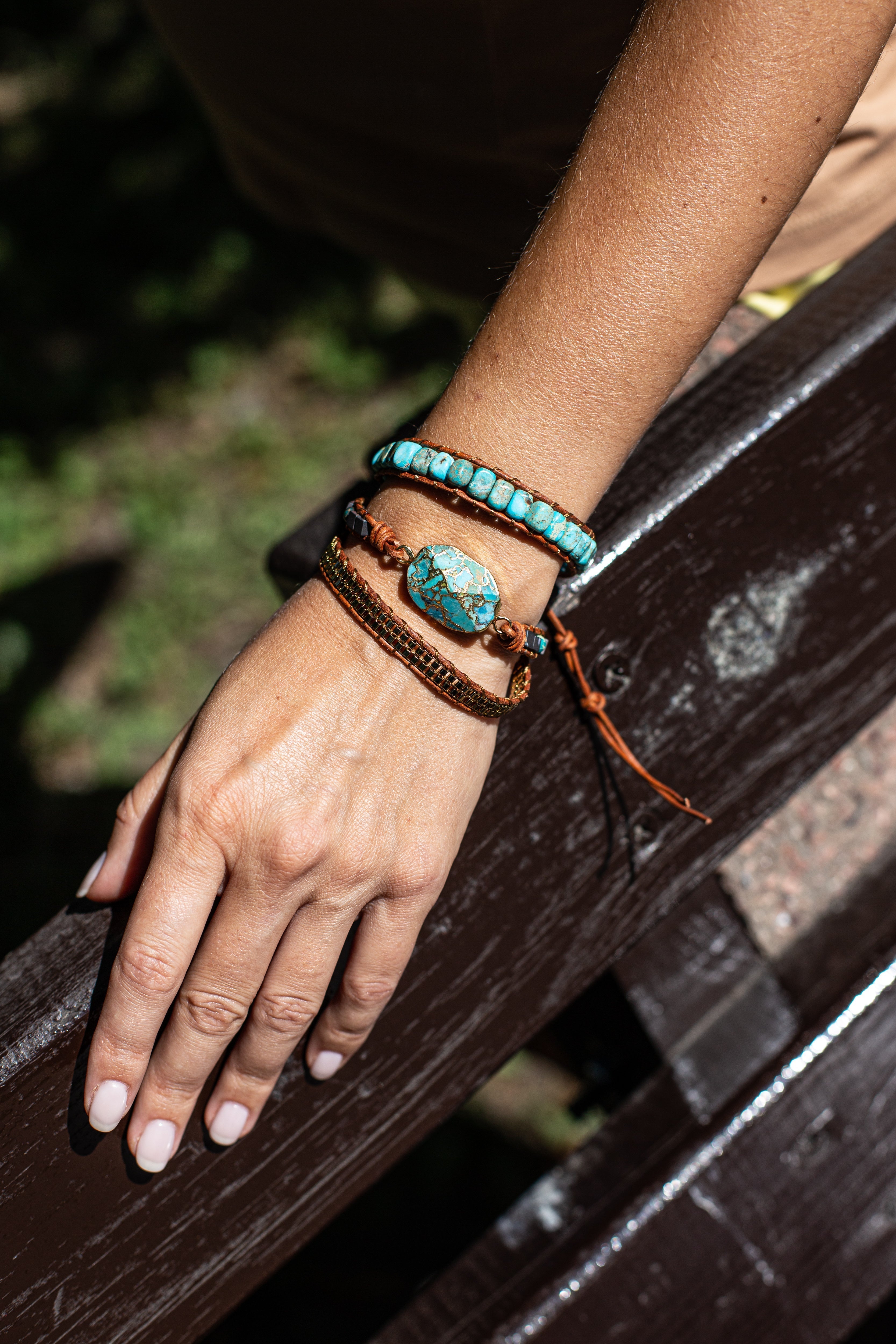Elara Armband - Avstressande Turkos Energi Wrap