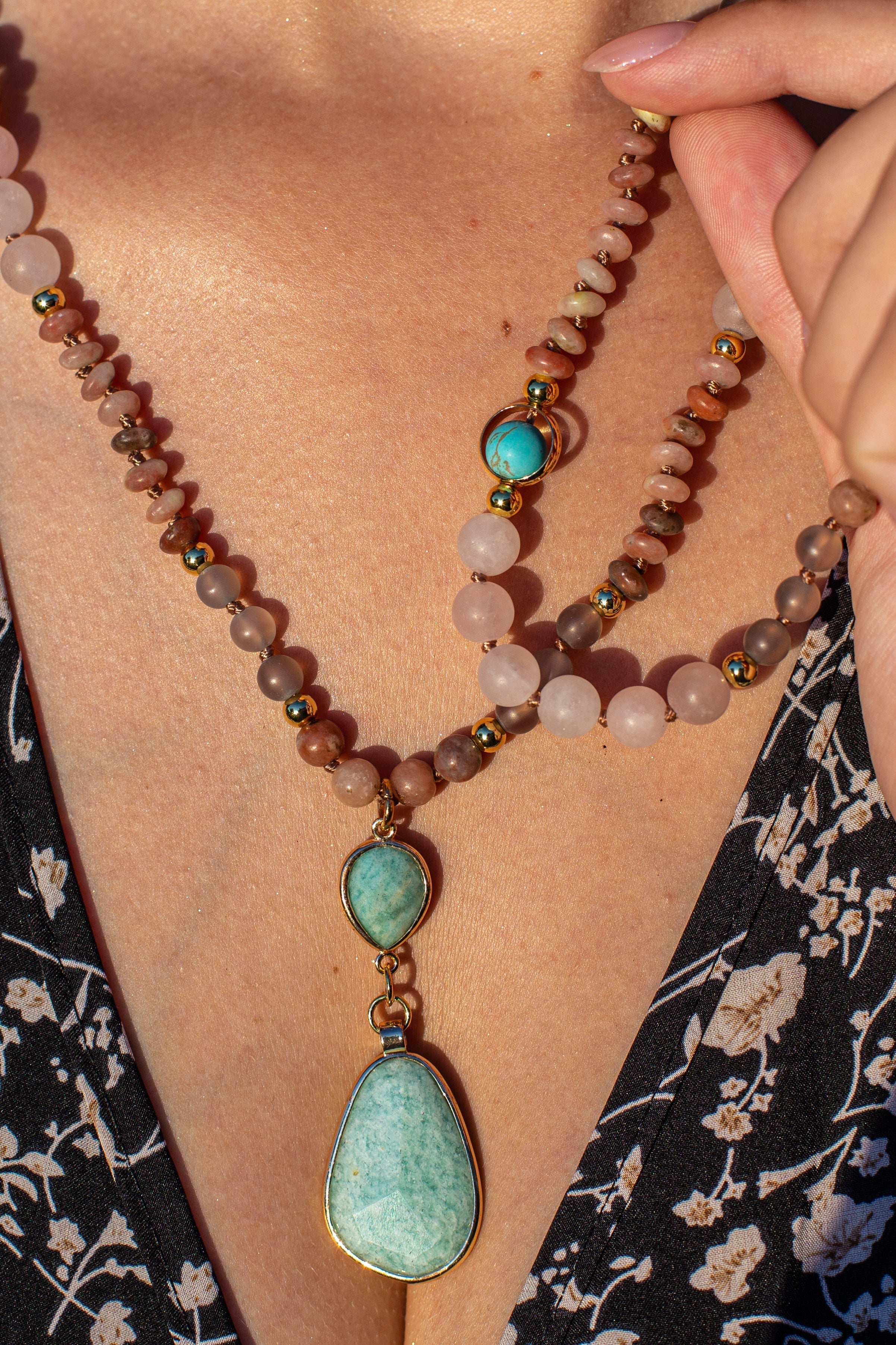 Aurielle Mala Kette - Deep Cleansing Pastel Pendant