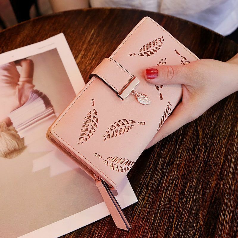 GoldenLeaf – Luxury Leather Wallet with Leaves