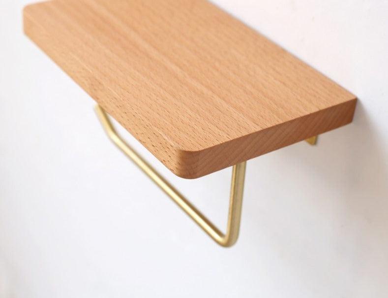 WoodNest - Stylish Wooden Toilet Paper Holder with Storage Space