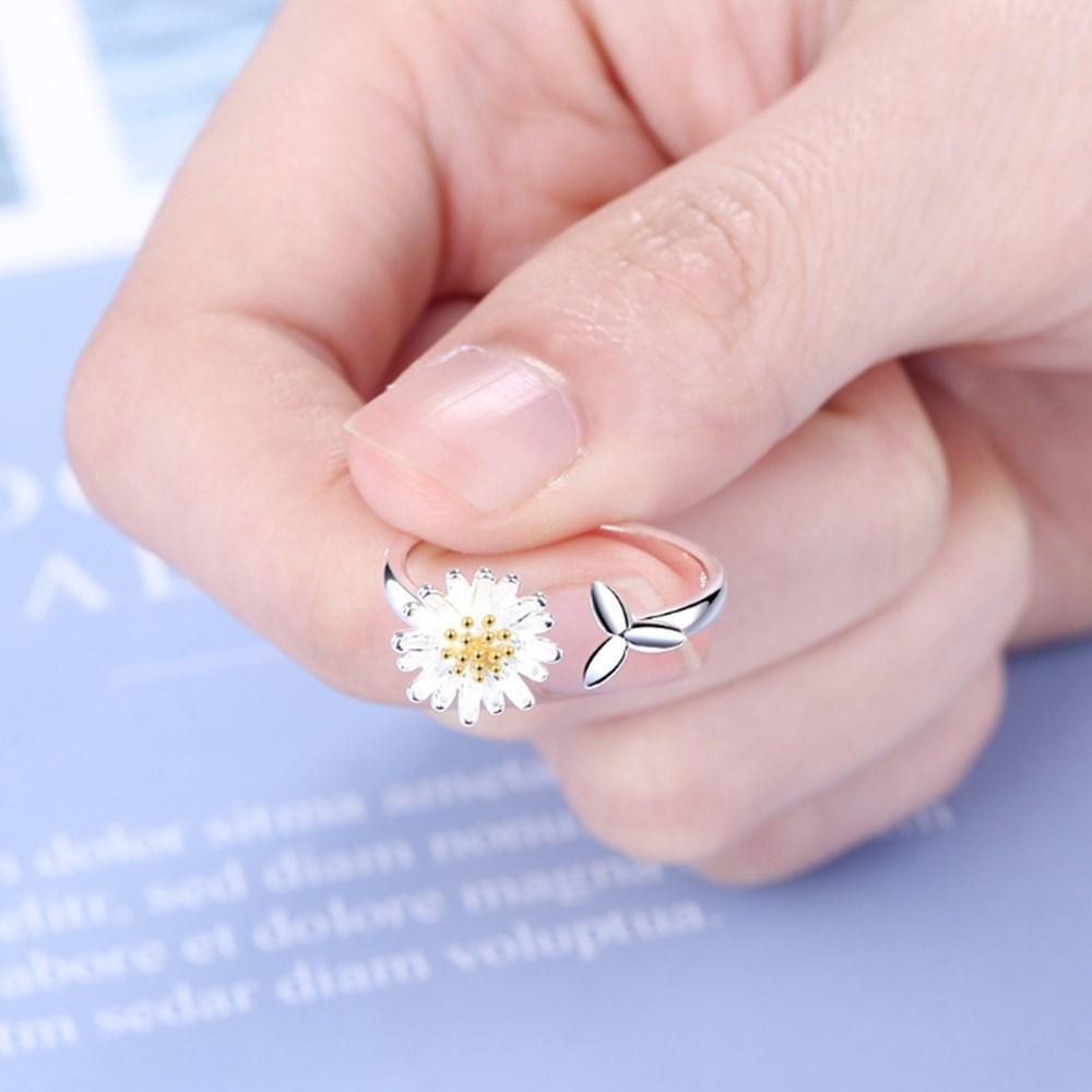 Adjustable Silver Ring with Sunshine - Helios