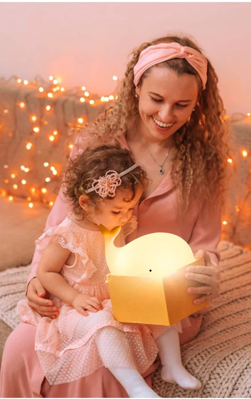 GlowWhale - Captivating Whale Night Light with Colored Effects
