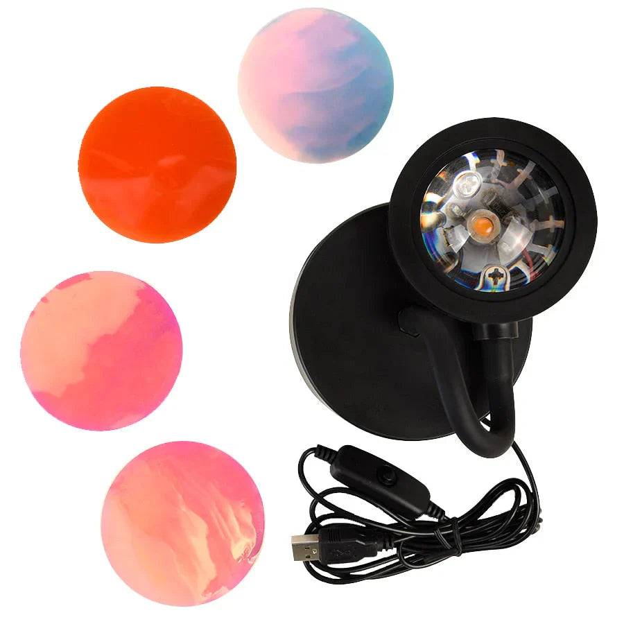GlowSphere – Magical sunset lamp with 4 colors