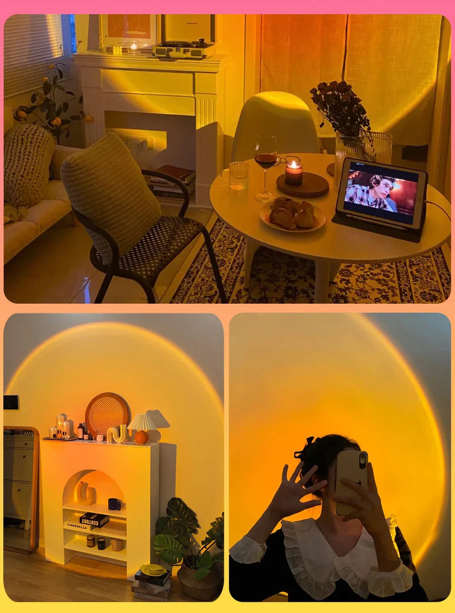 GlowSphere – Magical sunset lamp with 4 colors
