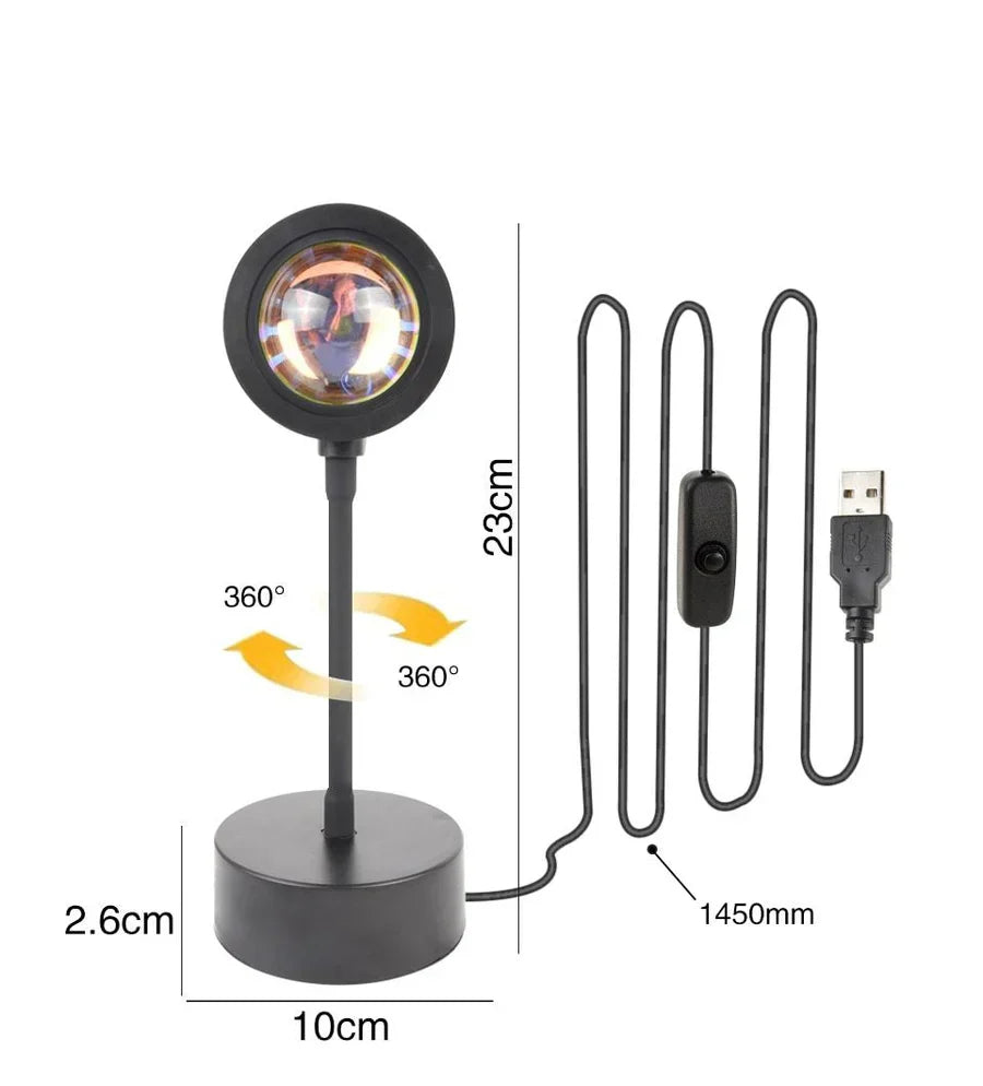 GlowSphere – Magical sunset lamp with 4 colors