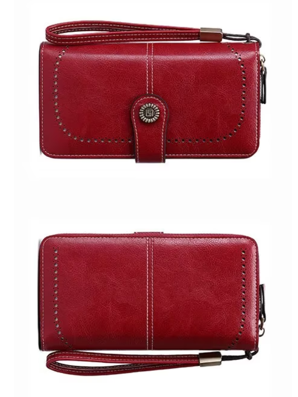 LeatherMax - Stylish Leather Wallet with Wristband