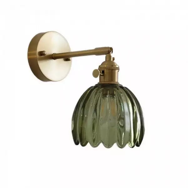 RetroLume – Tulip-Shaped Glass Wall Lamp with Vintage Charm