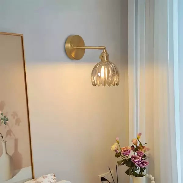 RetroLume – Tulip-Shaped Glass Wall Lamp with Vintage Charm