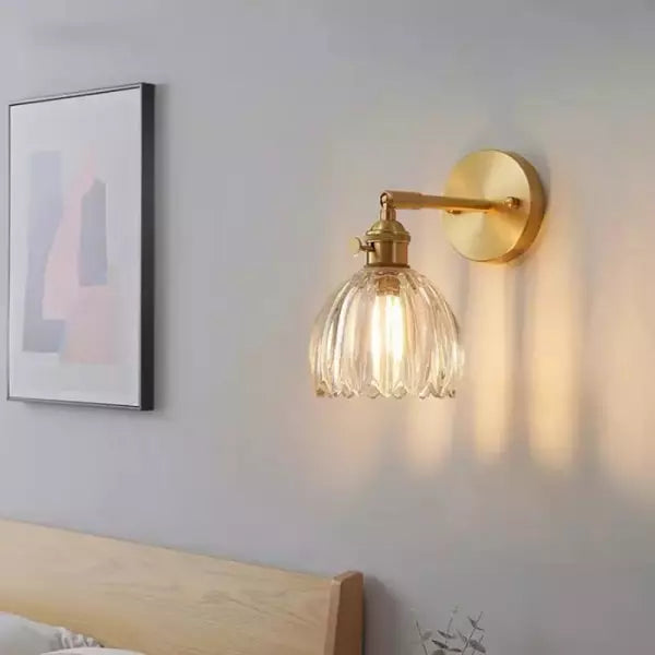 RetroLume – Tulip-Shaped Glass Wall Lamp with Vintage Charm