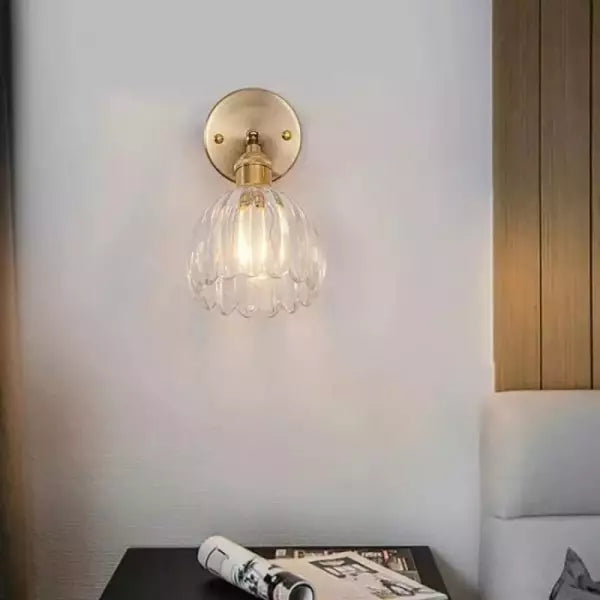 RetroLume – Tulip-Shaped Glass Wall Lamp with Vintage Charm
