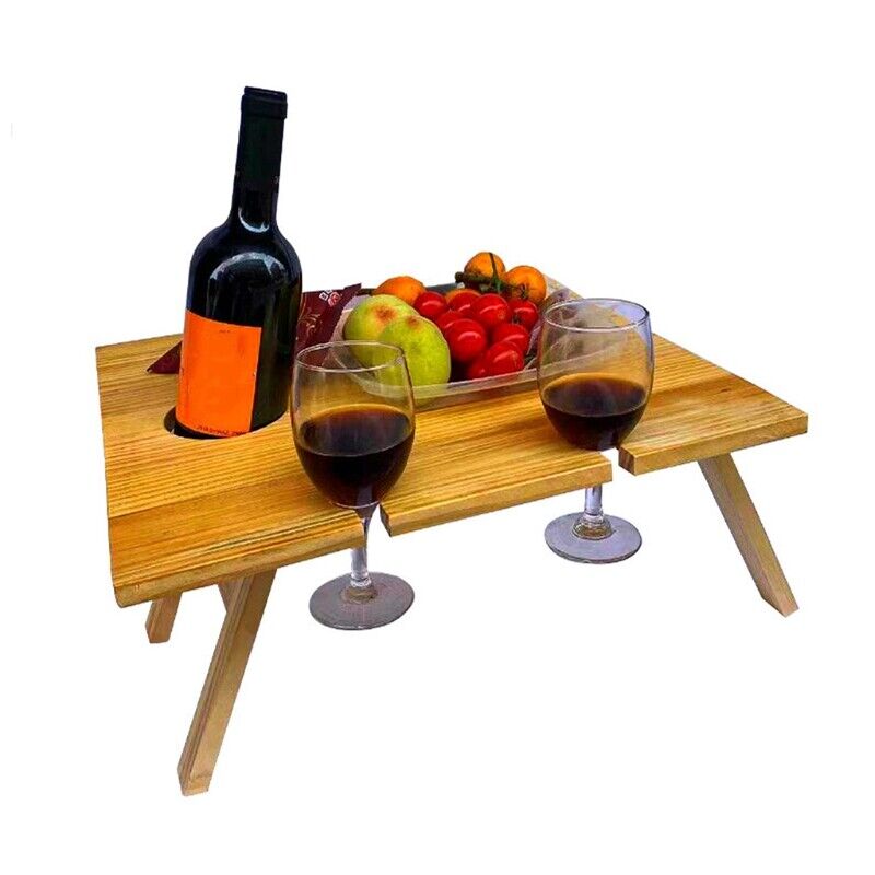 Wooden Wine Rack Table - Stylish Portable Wine Rack