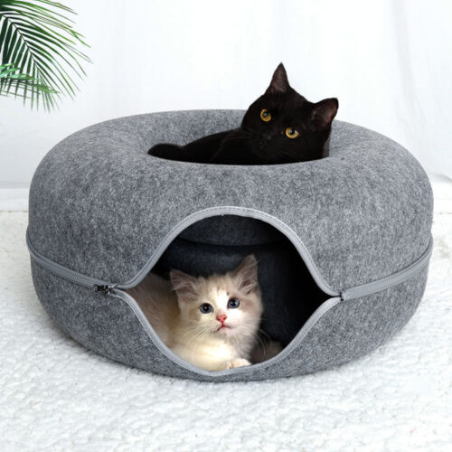 Purrfect Den - LUXURY Cat Tunnel with Sleeping Toy