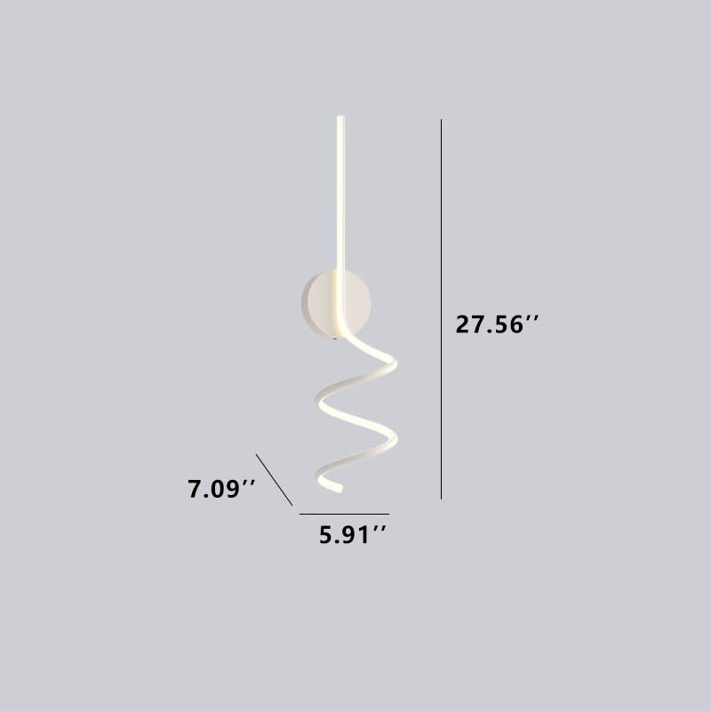 GlowWave - Stram LED Vägglampa med Bågdesign