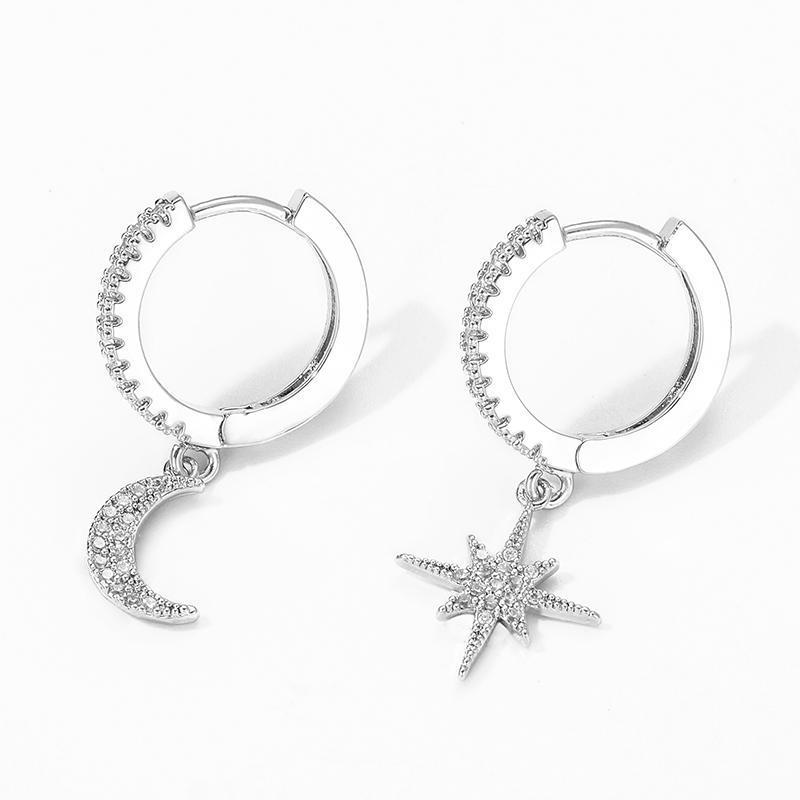 Captivating Moon and Star Earrings - Lunara Collection