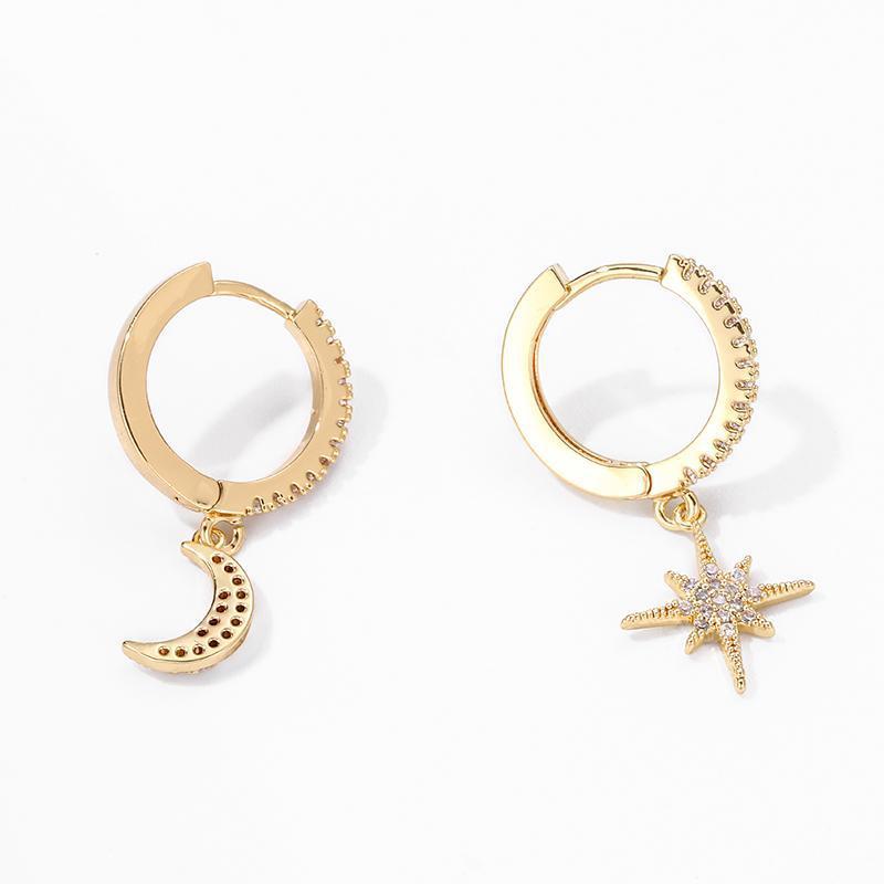 Captivating Moon and Star Earrings - Lunara Collection