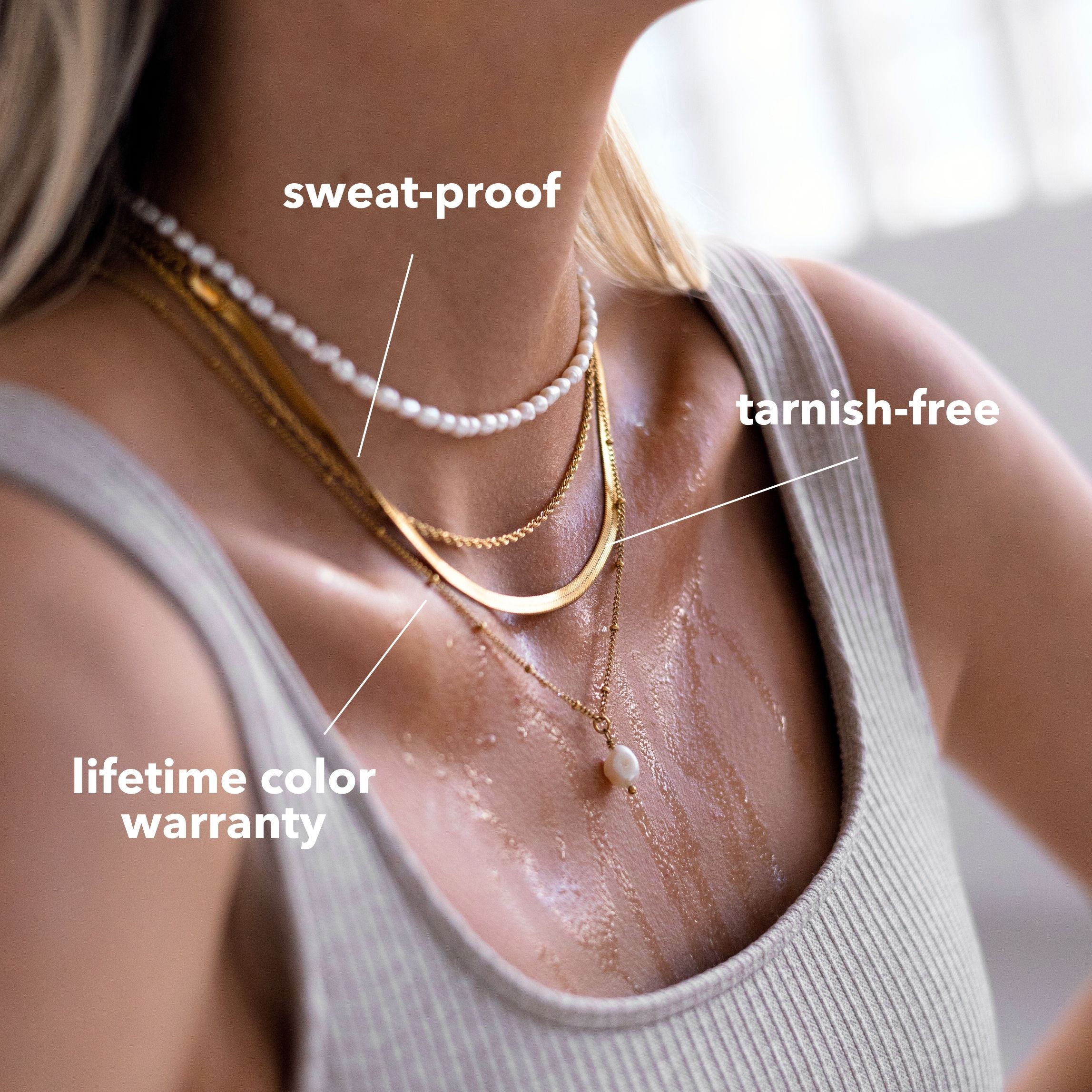 Elegant baroque pearl pendant necklace - Anisa