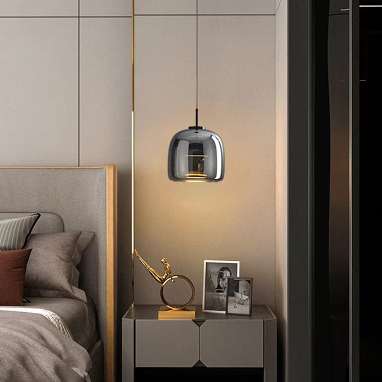MidnightShine Lamp Arm - Modern Black Glass Design Hanging Lamp