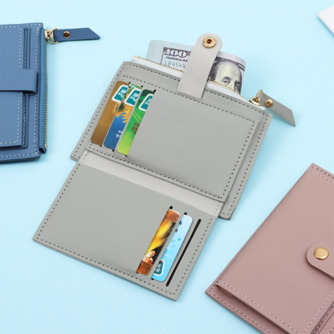 VelvetCoin - Compact Leather Wallet for Women
