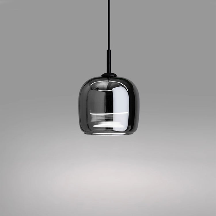 MidnightShine Lamp Arm - Modern Black Glass Design Hanging Lamp