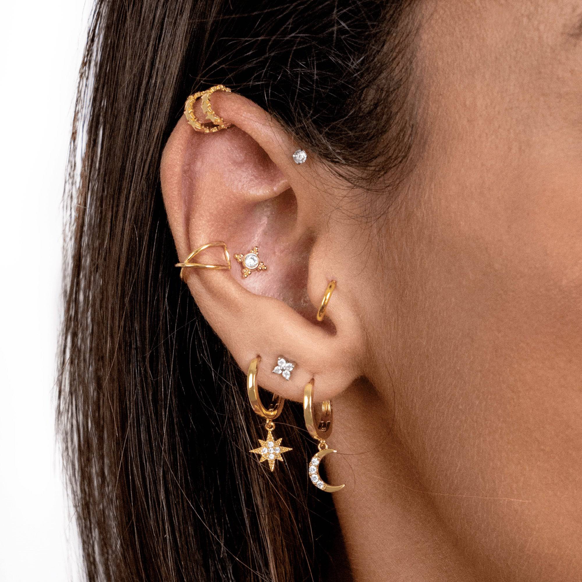 Captivating Moon and Star Earrings - Cosmica
