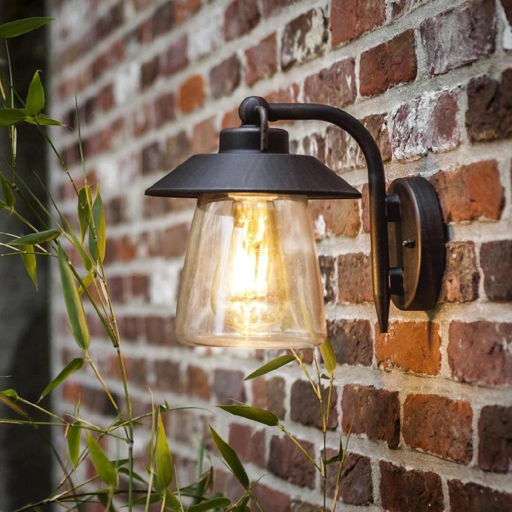 Cate Outdoor Lamp – Black Glass & Stainless Steel LED Lamp
