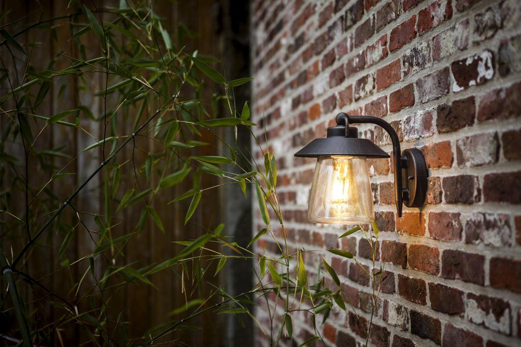 Cate Outdoor Lamp – Black Glass & Stainless Steel LED Lamp
