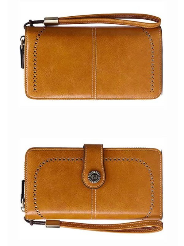 LeatherMax - Stylish Leather Wallet with Wristband
