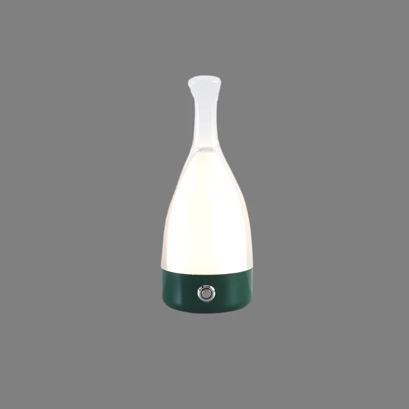 Stylish Wine Bottle Table Lamp - Rechargeable with Dimmable Lighting