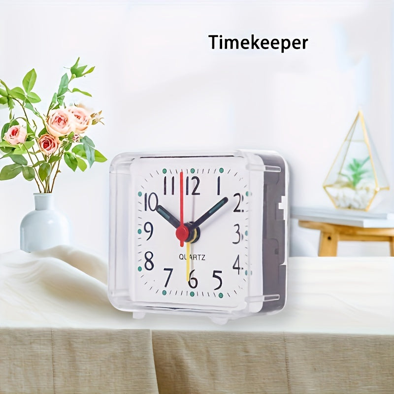 TimeSquare – Minimalist White Alarm Clock for Office &amp; Bedroom