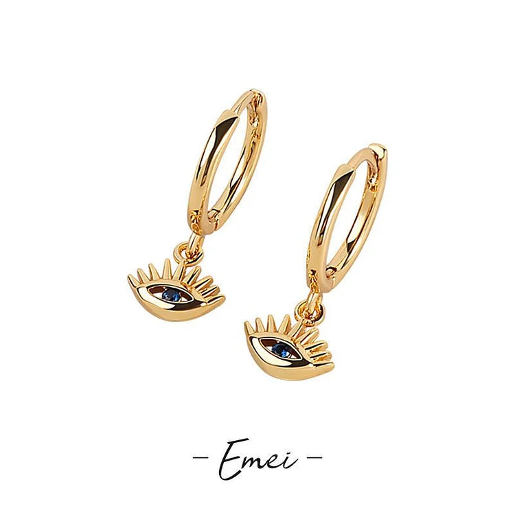 Chic Gold/Silver Earrings with Captivating Evil Eye - Noa Collection