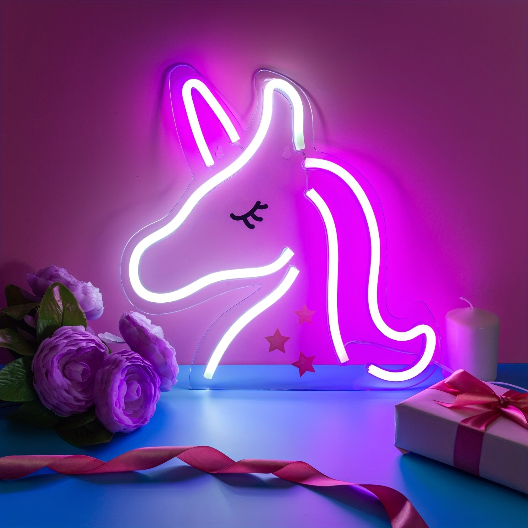 NeonMagic Ljus – Magisk Rosa LED Vägglampa