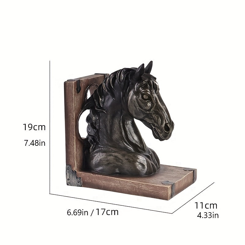 The Elegance of the Rider - Horse Head Bookends for Interior Design
