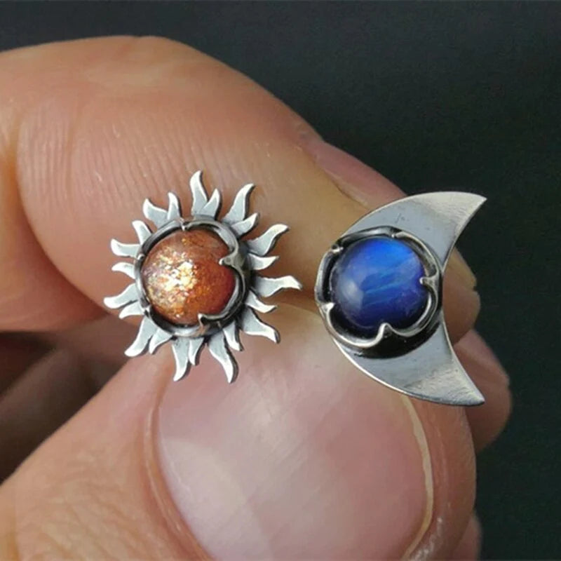 Sunshine and Stars: Enchanting Sun and Moon Earrings