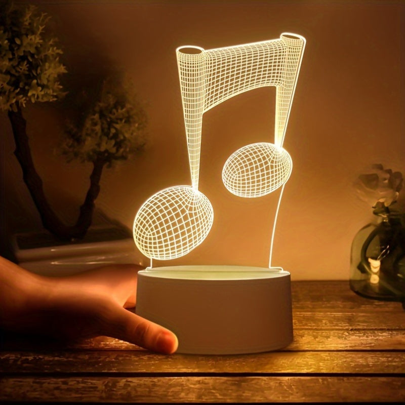 LumiNote - 3D LED Musical Note Night Light