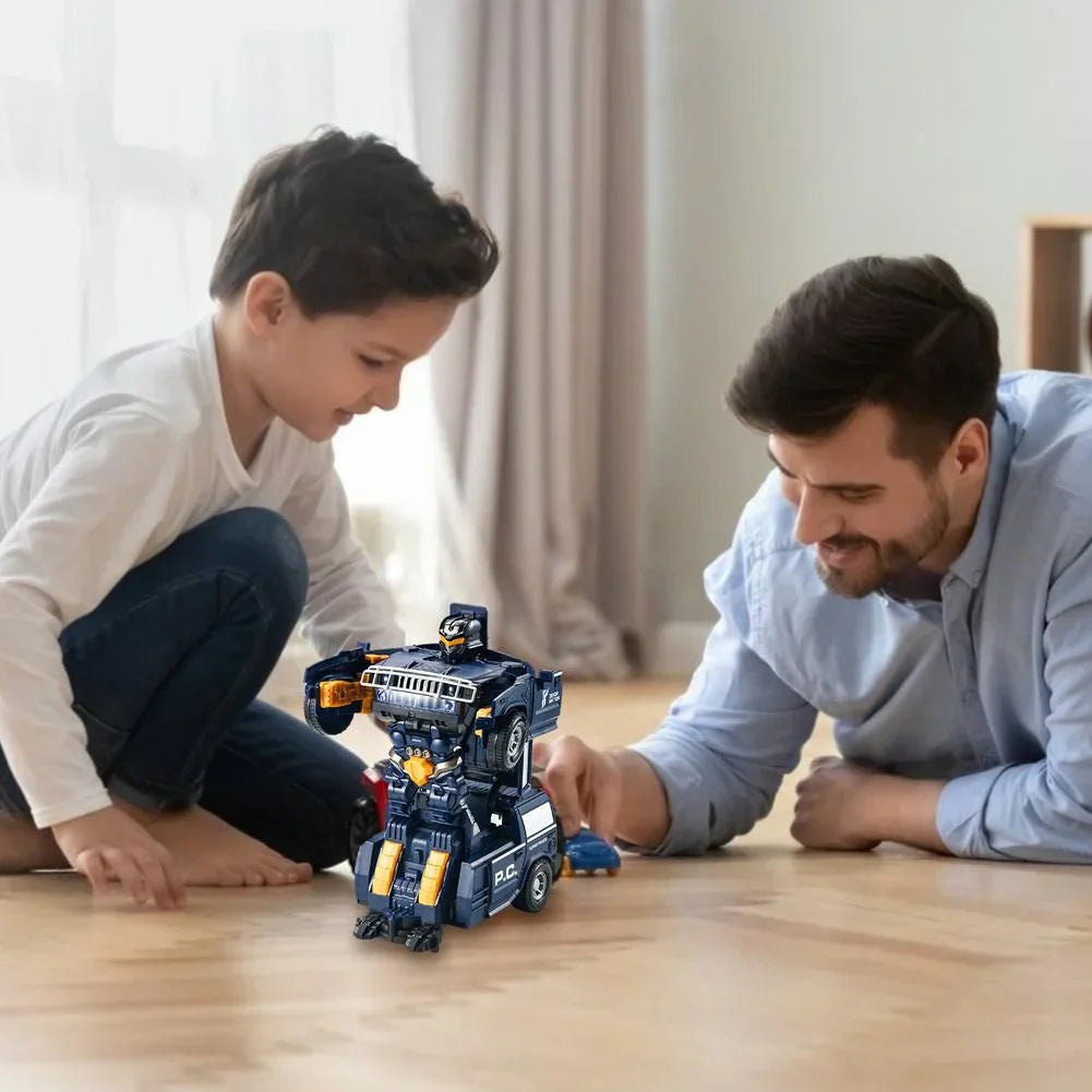 RoboPolice Toy - Transformable Police Car and Robot for Kids