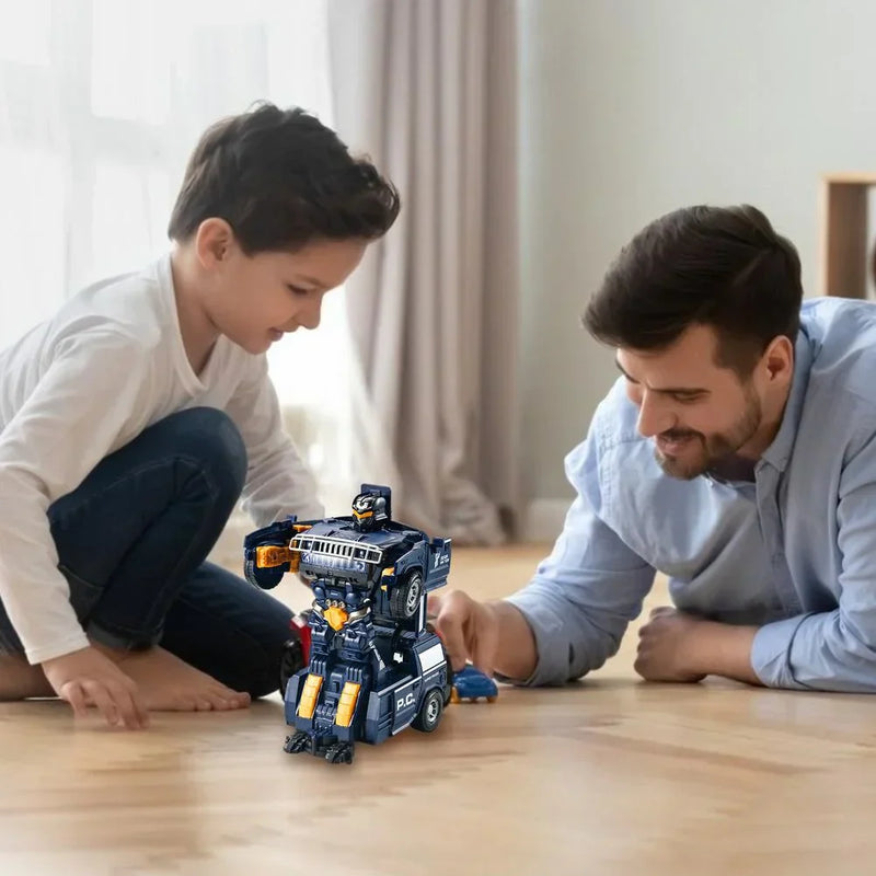 RoboPolice Leksak - Transformbar Polisbil och Robot för Barn