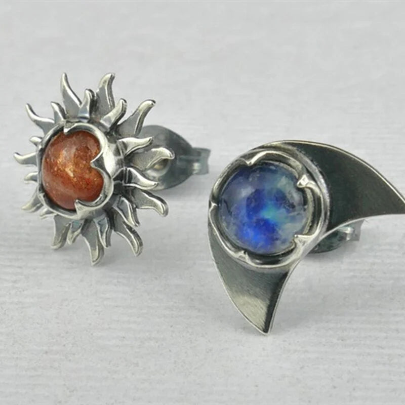 Sunshine and Stars: Enchanting Sun and Moon Earrings