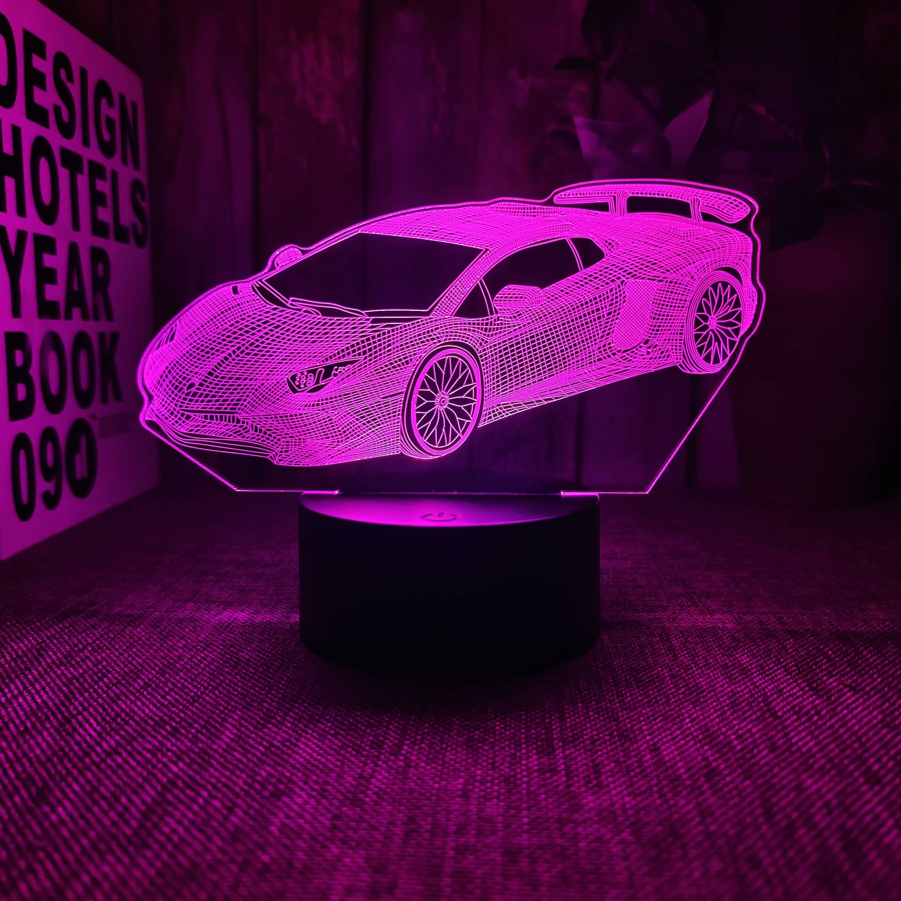 AutoLamp – 3D Sports Car Night Light with USB
