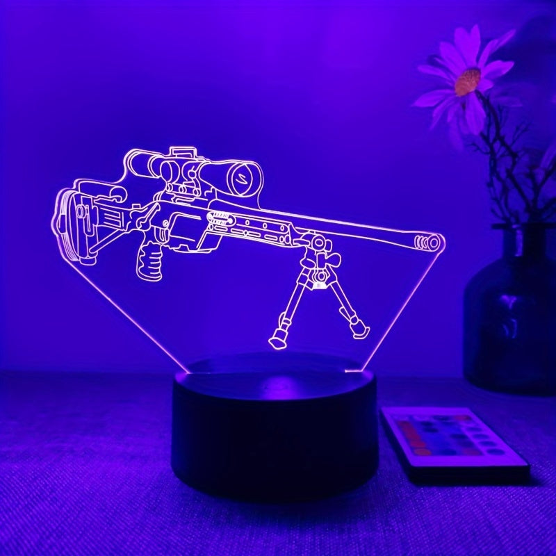 LumiGlow – 3D LED Night Light Black Gunmetal 16 Colors