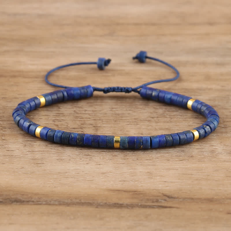 Elegant Braided Bracelet with 2.4 mm Natural Stones - Seraphina Edition 