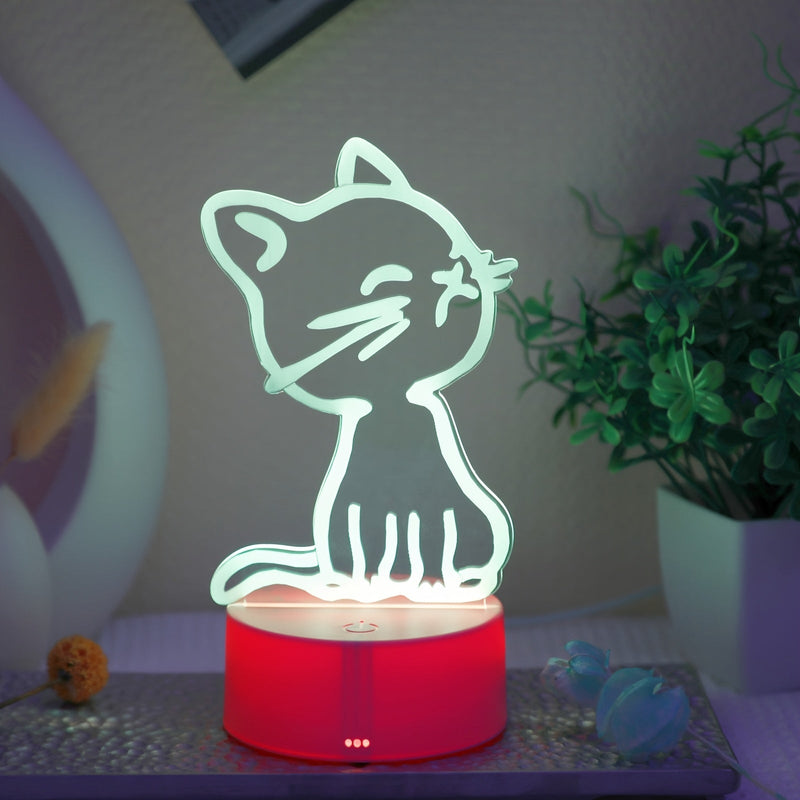 GlowPaw - 3D Touch-Nattlampa för Katter