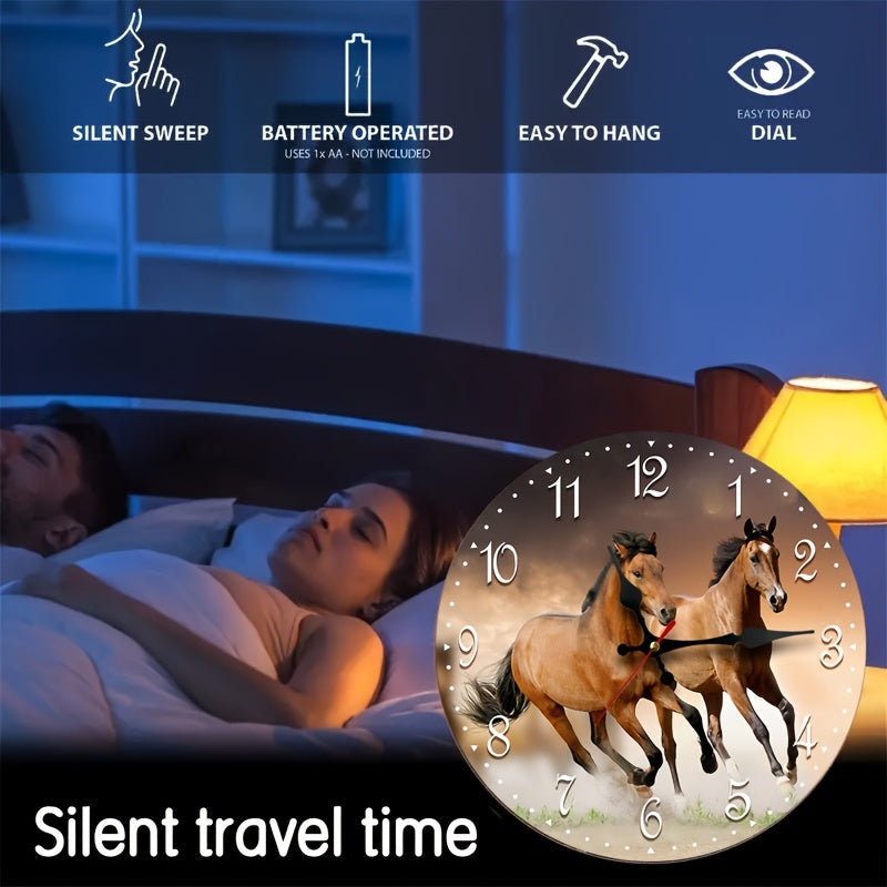 GallopTime Clock – Elegant Horse Racing Wall Clock
