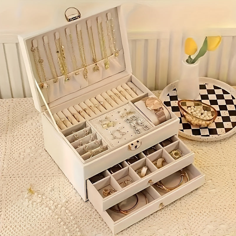 Elegance - Luxurious Jewelry Organizer in High Quality Leather