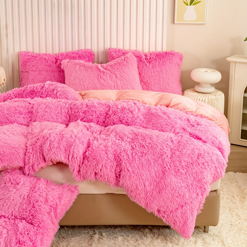 Ultra Plush Plush Bedding Set with Zipper - Luxury &amp; Comfort