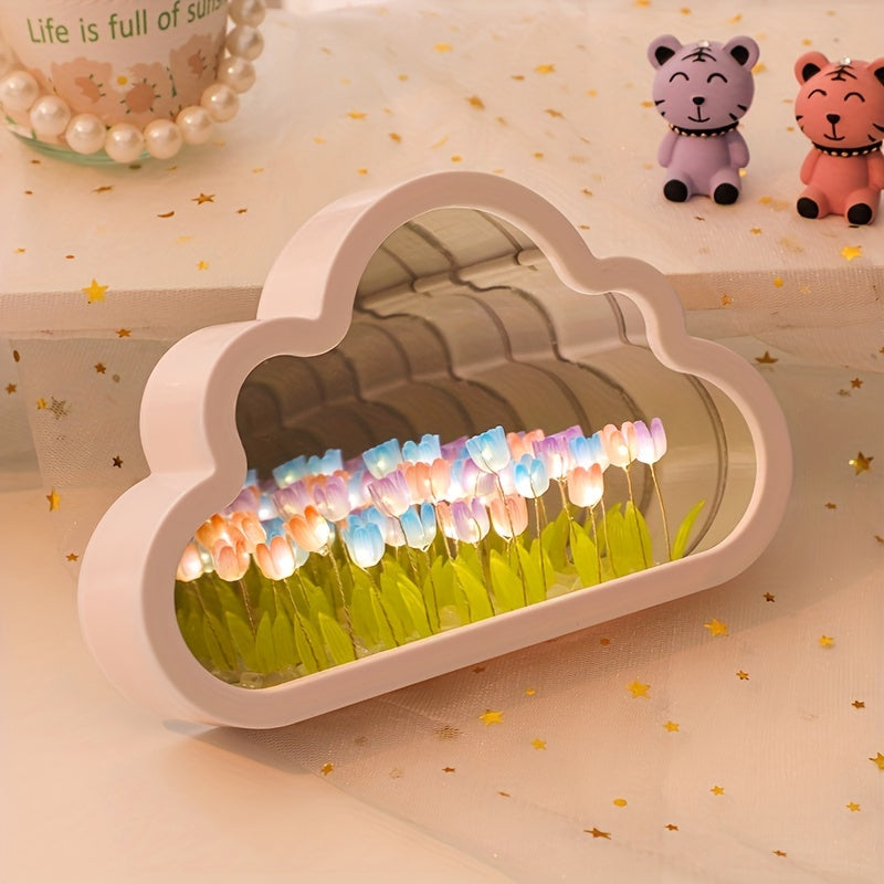 TulipGlow Lamp – LED Night Light with Floral Style